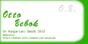 otto bebok business card