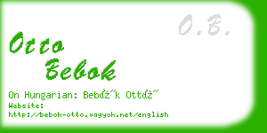 otto bebok business card